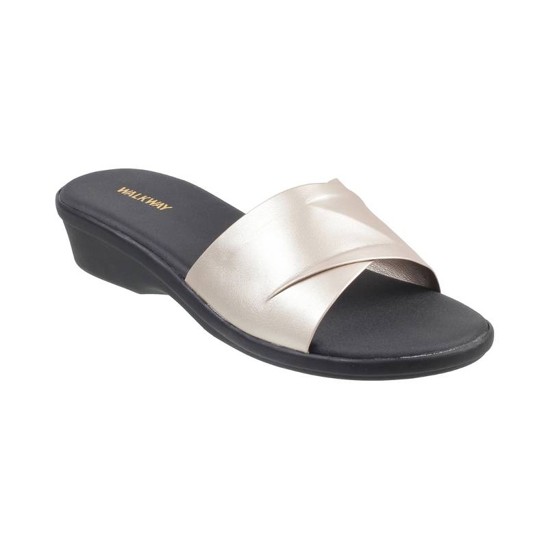 Walkway Brown Solid/Plain Wedges (EURO 36)