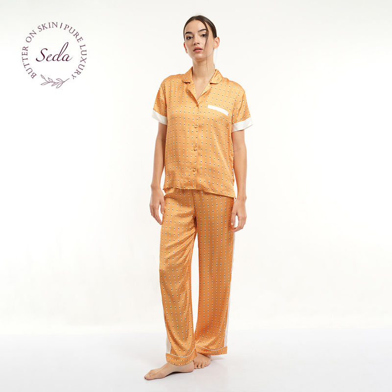 Mackly Womens Printed Polyester Ladies Pyjama (Set of 2) (M)