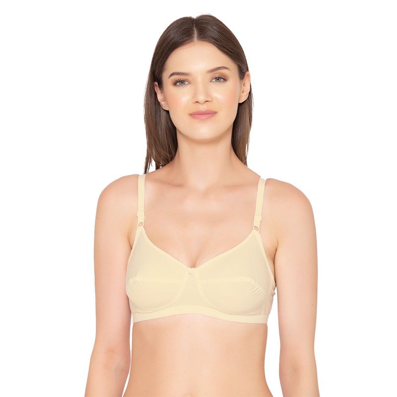 Groversons Paris Beauty Women'S Non-Padded Non-Wired Full Coverage Cotton Bra - Beige (32B)
