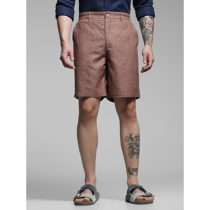 Jack & Jones Brown Regular Fit Shorts (L)