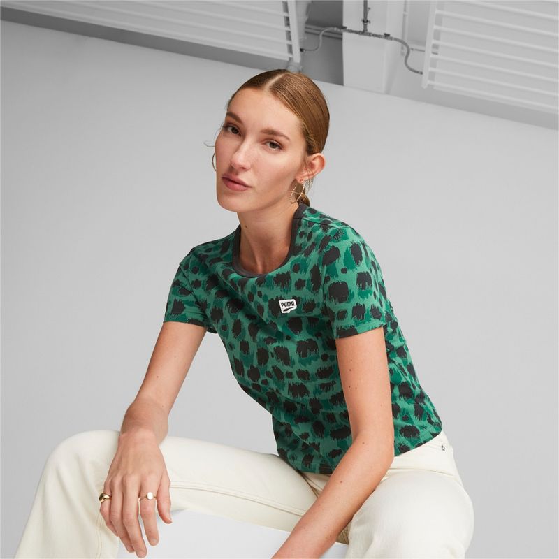 Puma Downtown Womens Green T-Shirt (XS)