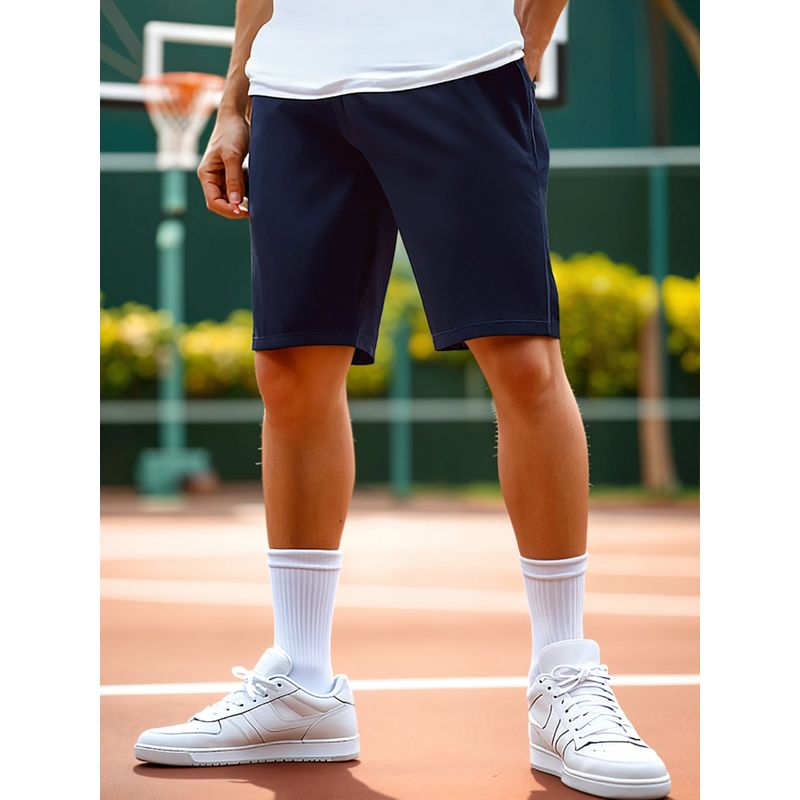Bewakoof Men's Navy Blue Shorts (S)
