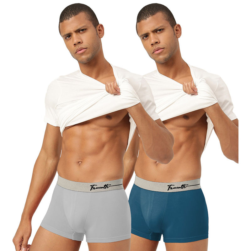 FREECULTR Mens Underwear Anti Chaffing Sweat-Proof Micromodal Trunks (Pack of 2) (M)