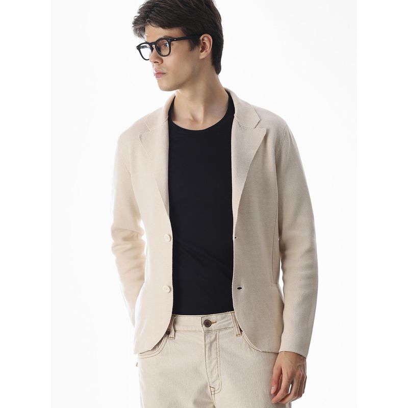 Jack & Jones Mens Regular Fit Beige Sweater (S)