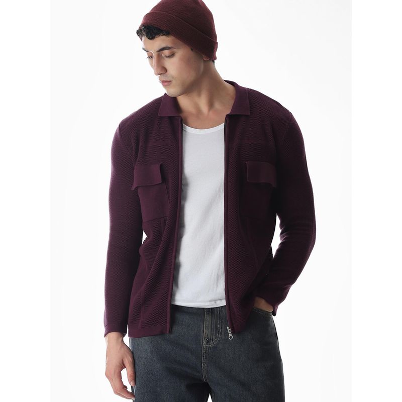 Jack & Jones Mens Regular Fit Purple Sweater (M)
