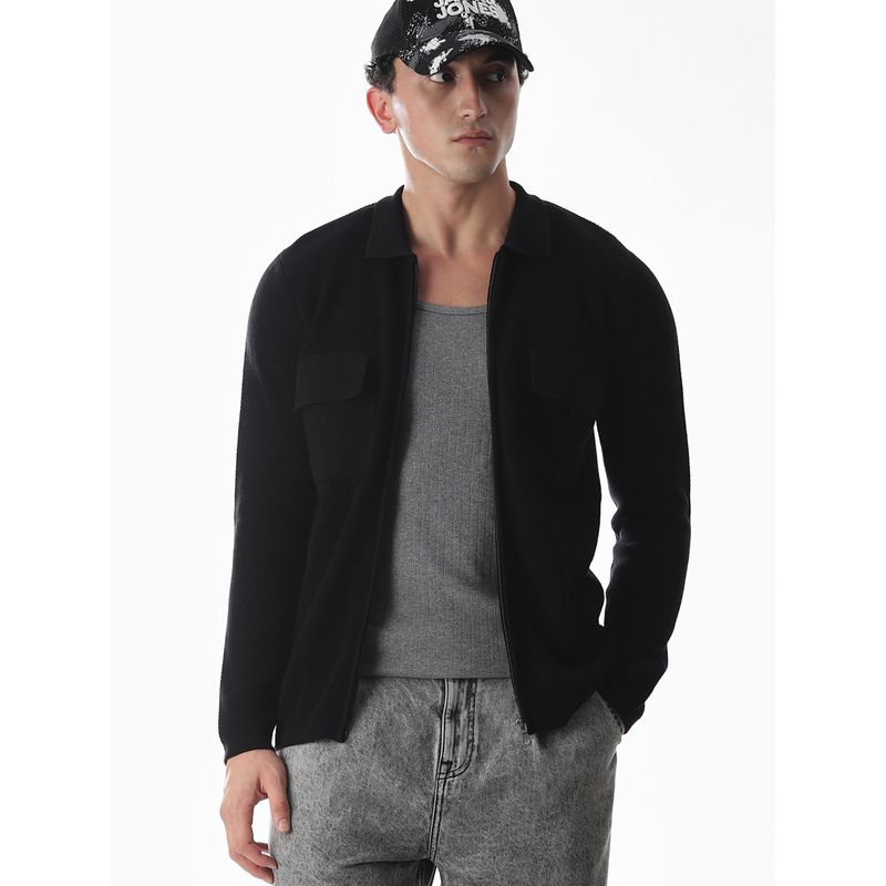 Jack & Jones Mens Regular Fit Black Sweater (S)