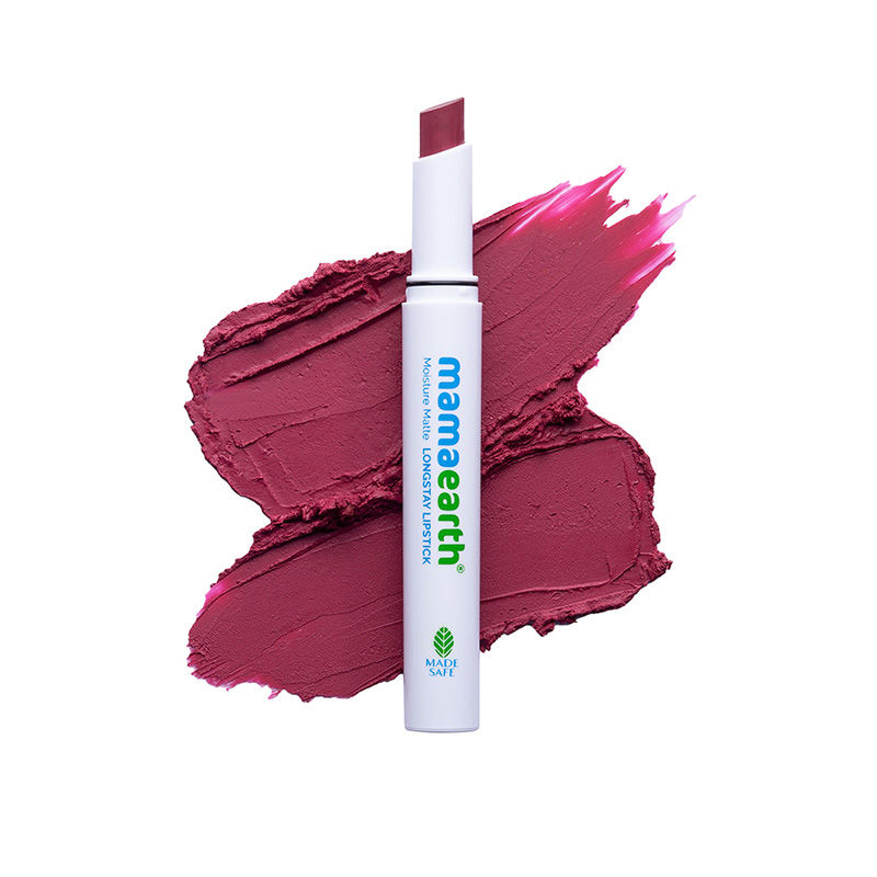 Mamaearth Moisture Matte Longstay Lipstick With Avocado Oil & Vitamin E - Candyfloss Pink