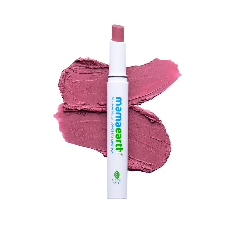 Mamaearth Moisture Matte Longstay Lipstick With Avocado Oil & Vitamin E - Pink Tulip