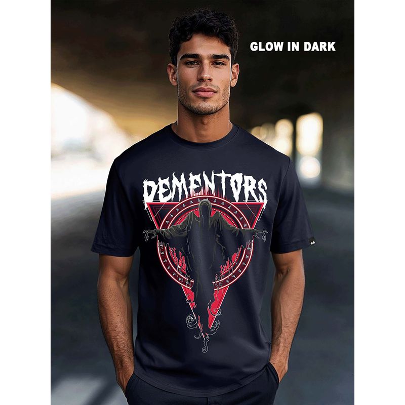 Bewakoof Official Harry Potter Men's Blue Dementors Graphic Printed T-shirt (S)