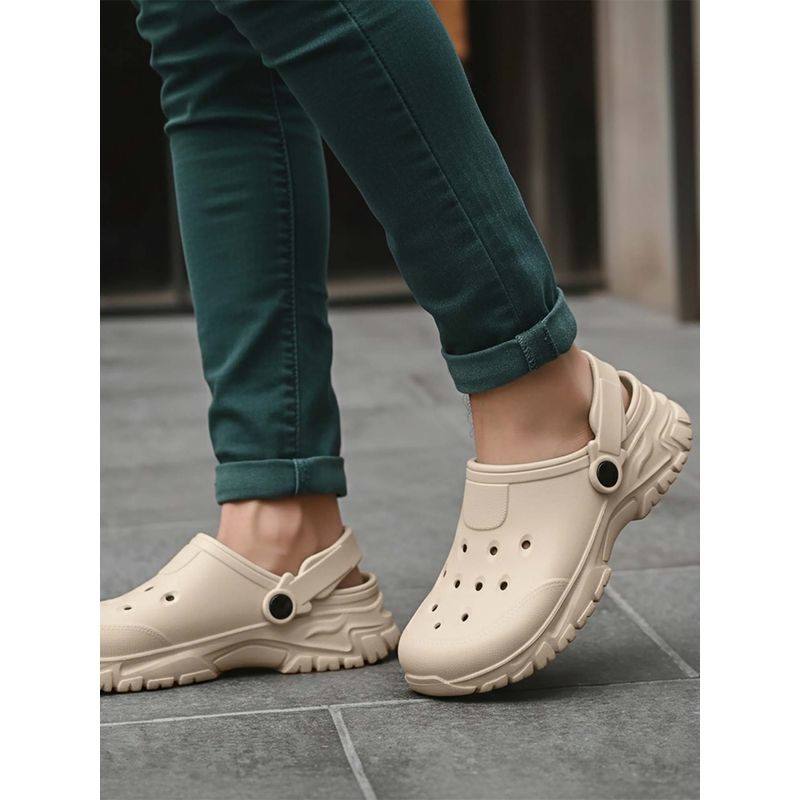 Bewakoof Mens Beige Clogs (UK 8)