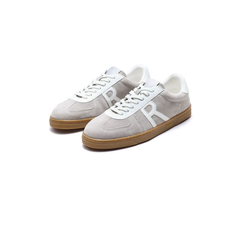 Rare Rabbit Greg Light Grey Lace-Up Closure Suede Sneakers (UK 8)