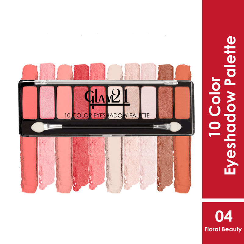 GLAM21 10 Color Eyeshadow Palette - Floral Beauty