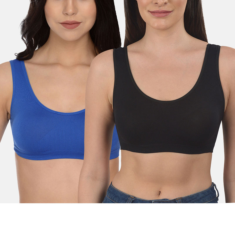 Mod & Shy Pack of 2 Solid Teenager Slip on Bra - Multi-Color (30A)