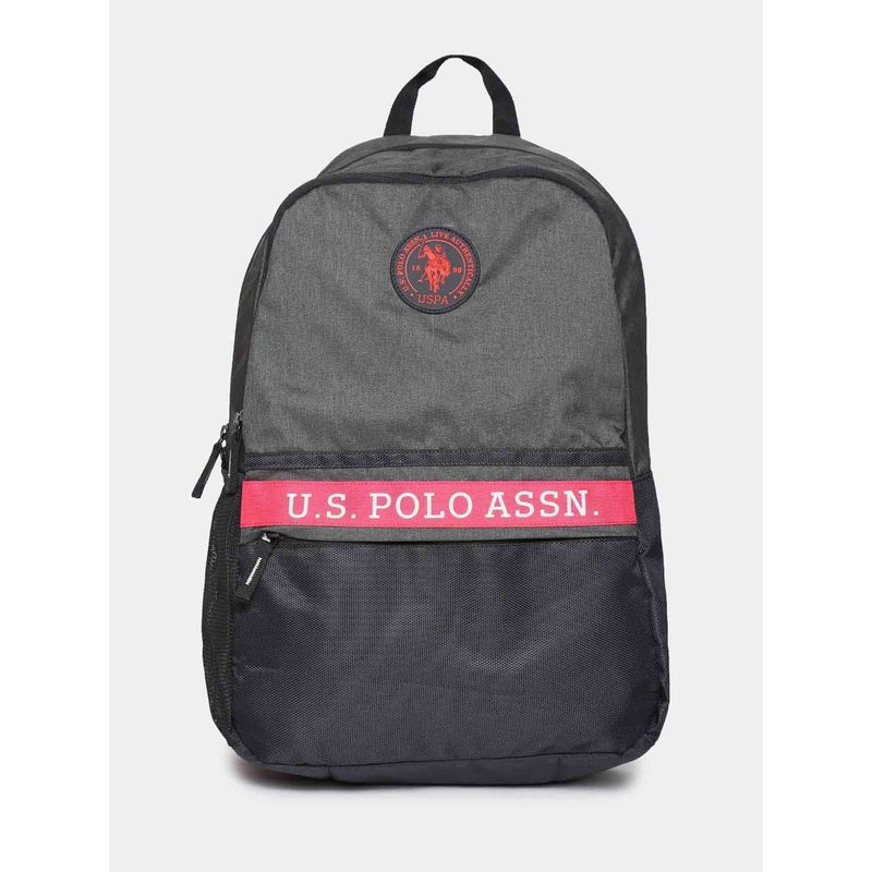 Buy U.S. POLO ASSN. Olive And Black Colour Blocked Laptop Backpack