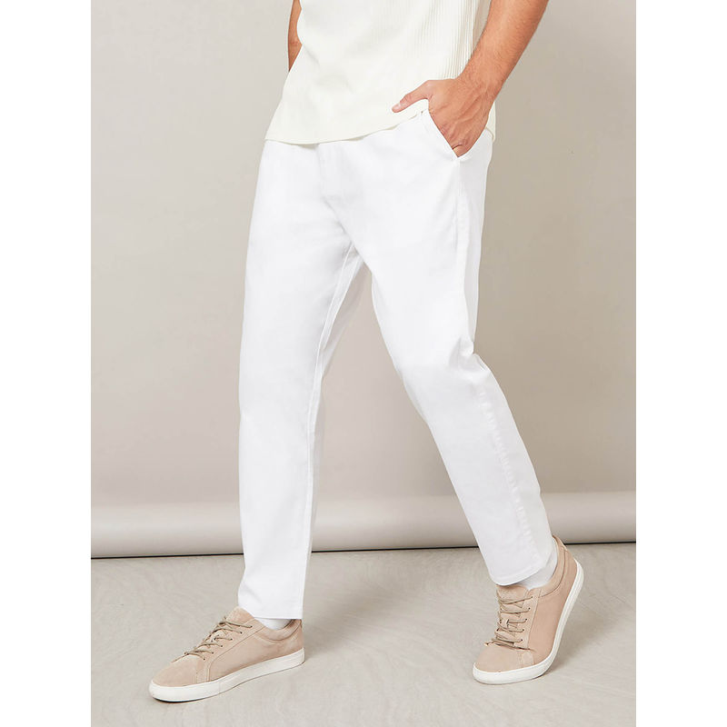 Styli Cotton Linen Trousers White (30)