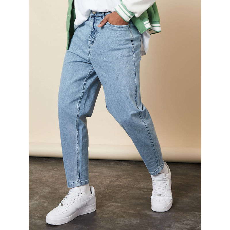 Styli Balloon Fit Jeans with Pocket Construct Blue (30)