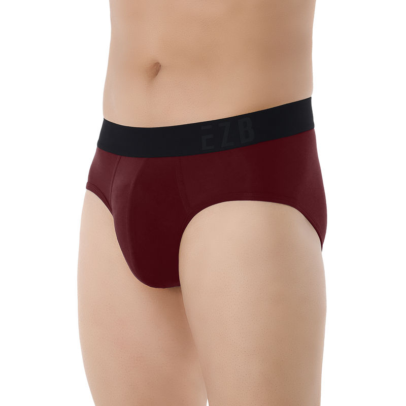 Eazybee Men's Sustainable Eco-supersoft Tencel™ Briefs Winery - Maroon (S)