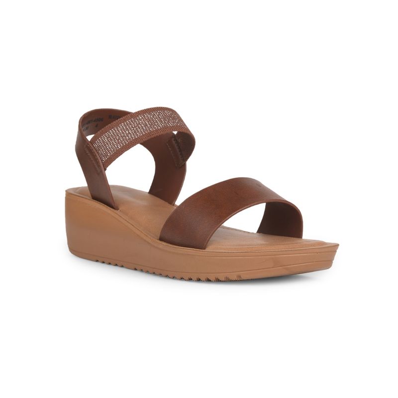 Bata Women Brown Wedges Heels (UK 3)