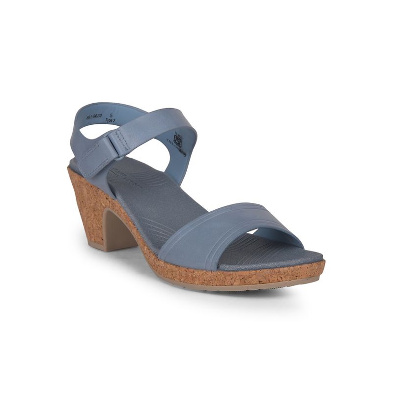 Bata Comfit Women Blue Block Sandal Heels (UK 3)