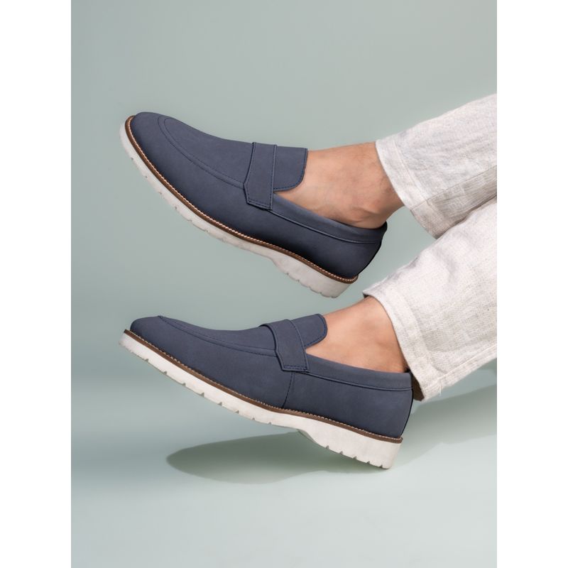Hydes N Hues Men Navy Blue Loafers (EURO 41)