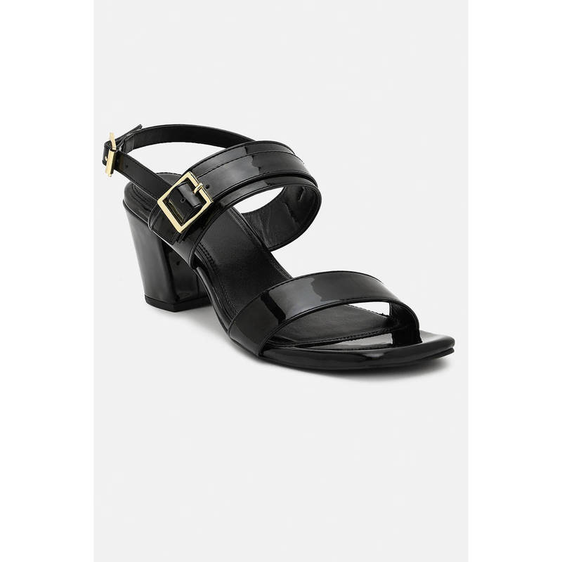 Van Heusen Women Black Sandal Heels (UK 3)