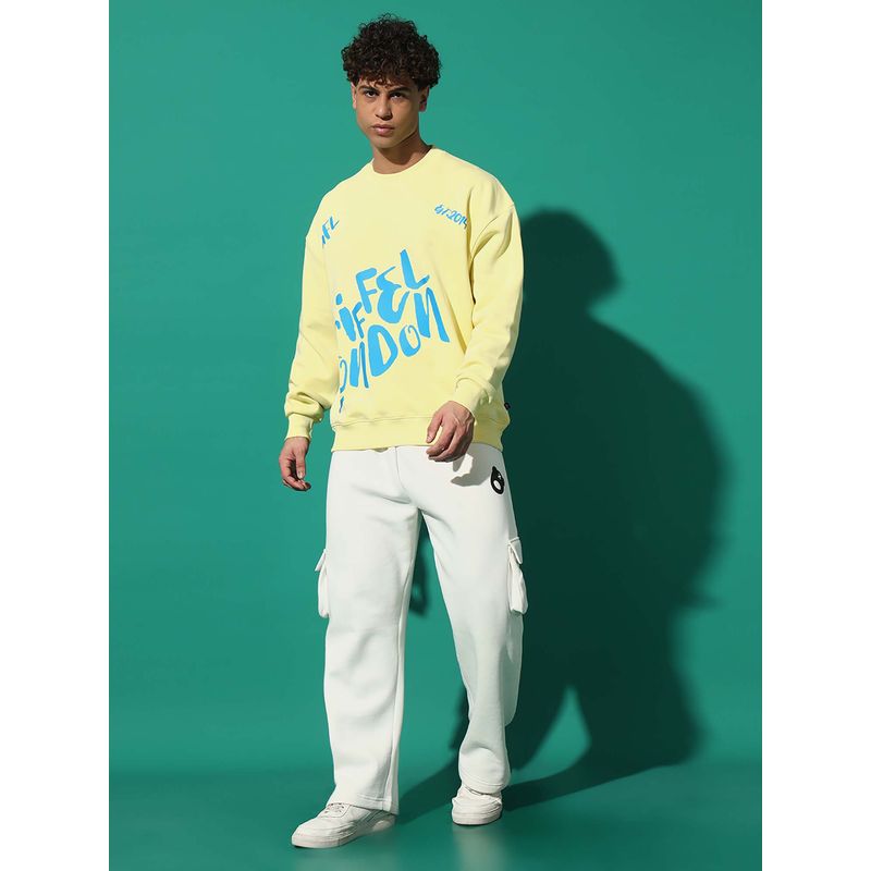 Griffel Side Griffel London Oversized Yellow Sweatshirt with Trackpant (Set of 2) (S)