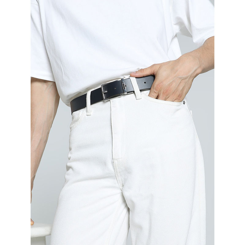 Puma Black Seoul Reversible Leather Belt (L)