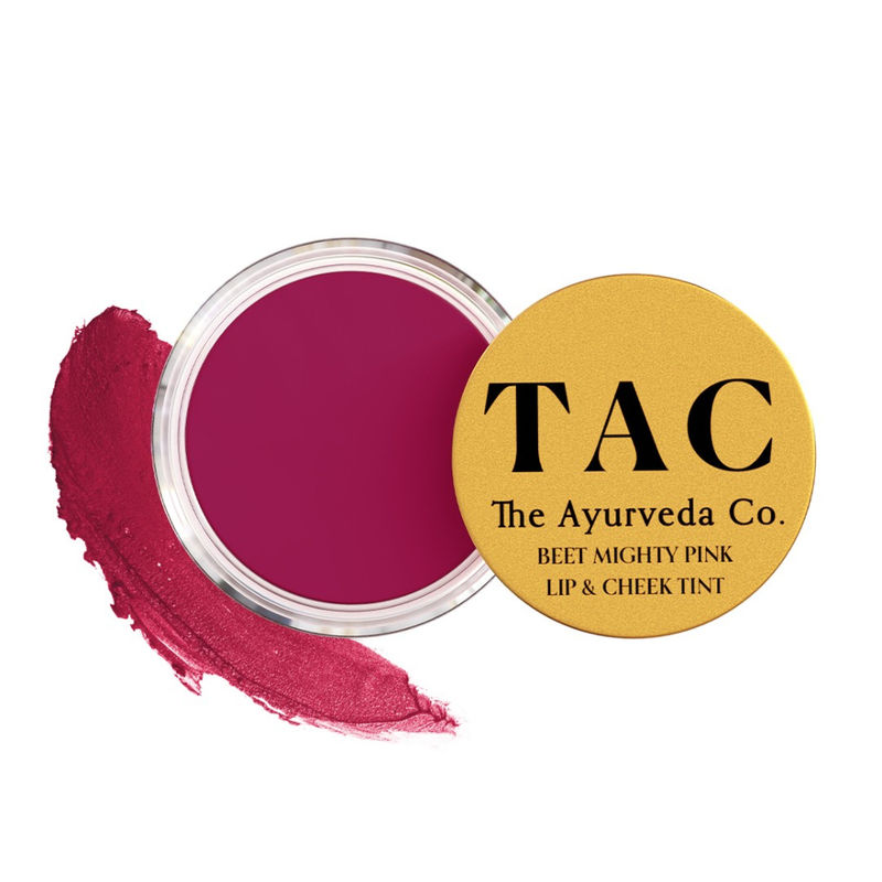 TAC - The Ayurveda Co. Beetroot Pink Lip & Cheek Tint, Deep Nourishment & Long Lasting Impact