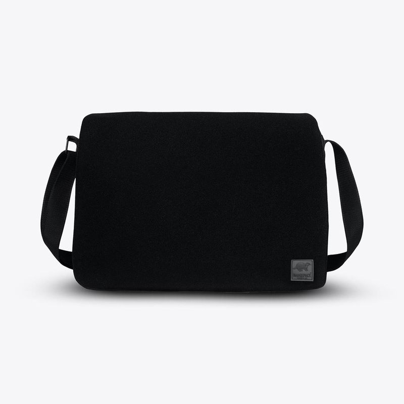 Buy BadgePack Designs Mikhail Messenger Bag Black with 5 Printed Badges