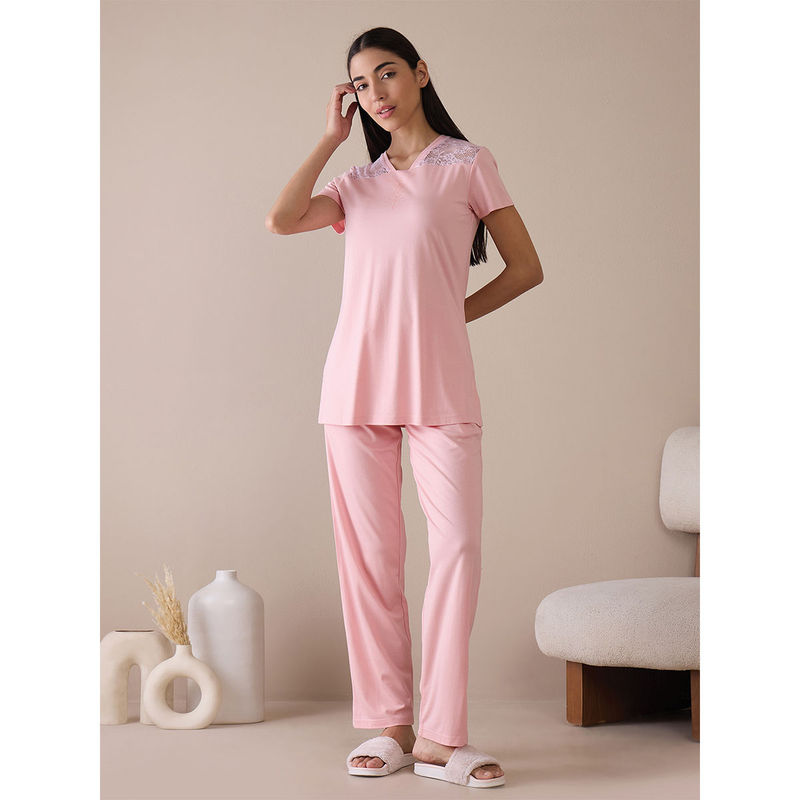 Sweet Dreams Pink Stripe Short Sleeve Pajamas