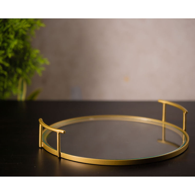 Buy SG Home Gold Bar Glass Tray Online