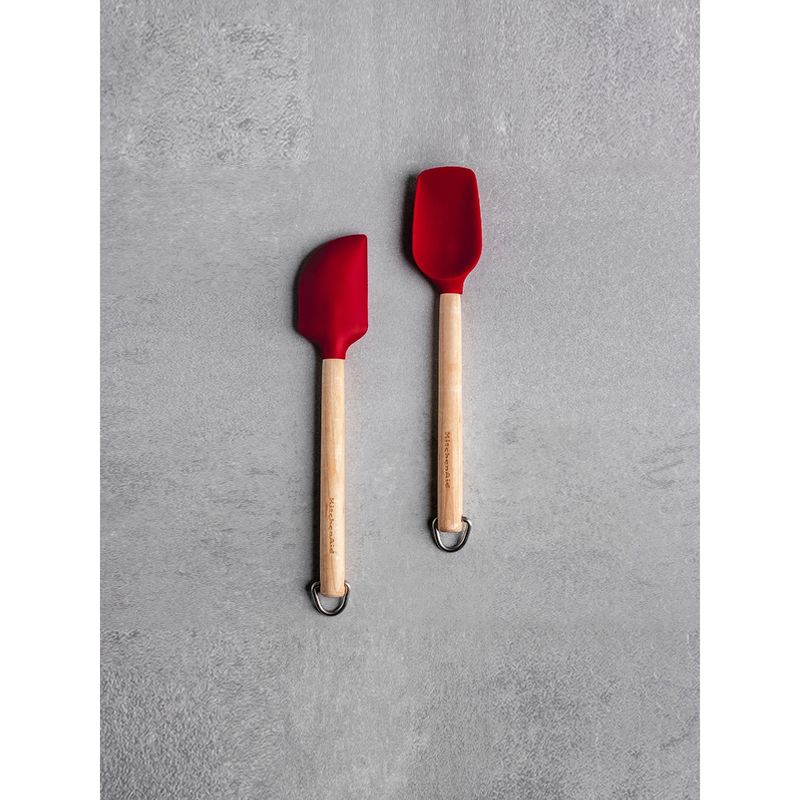 KitchenAid Mini Birchwood Spatulas Set For thinKitchen Empire Red, 2
