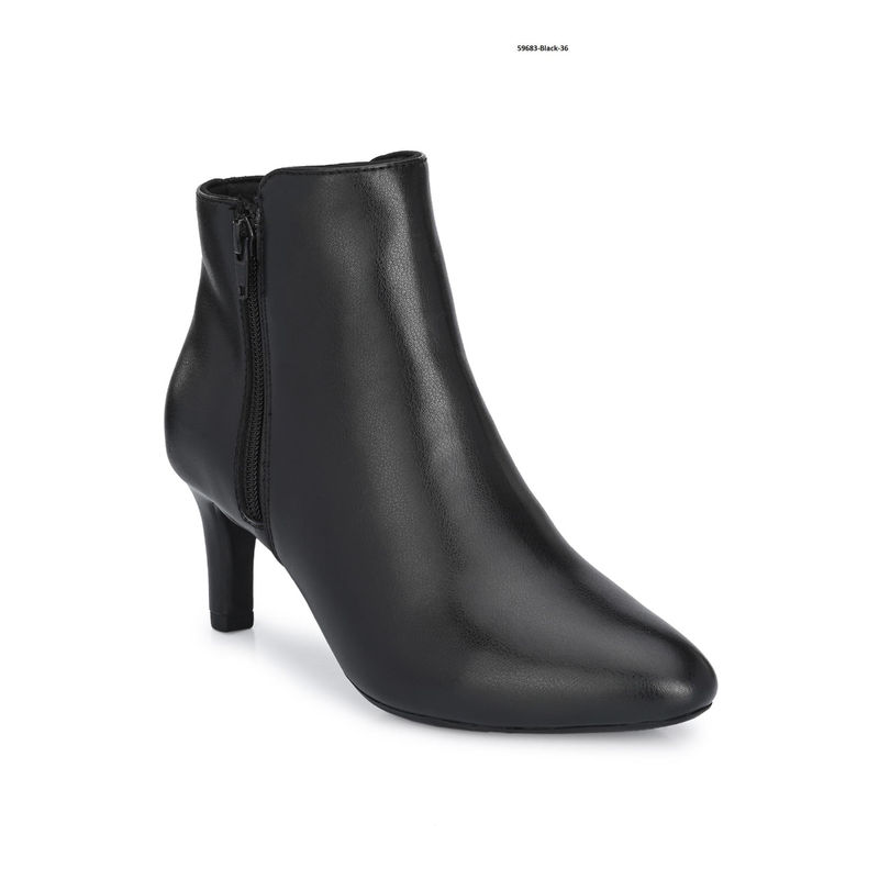 Delize Womens Black Heel Ankle Boots (EURO 39)