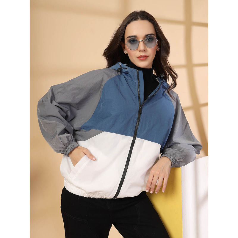CHKOKKO Women Standard Length Polyester Winter Sports Zipper Stylish Jacket (M)
