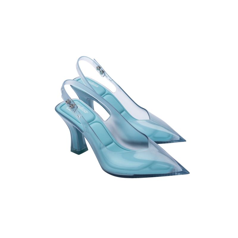 Melissa Slingback Heel Larroude Ad Blue Solid Heels (UK 3)