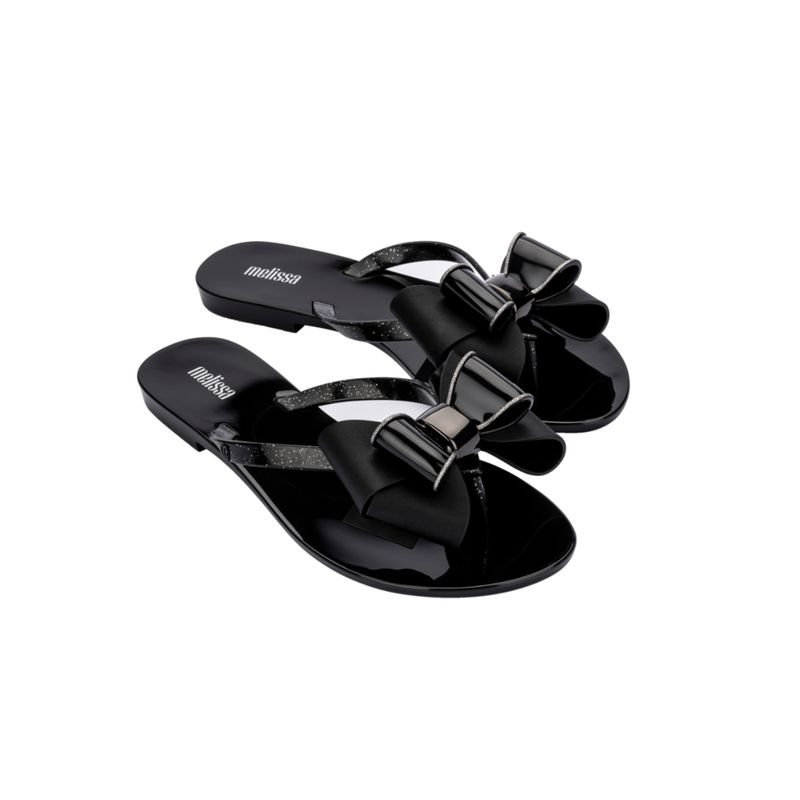 Melissa Harmonic Sweet Vii Ad Black Solid Flats (UK 4)