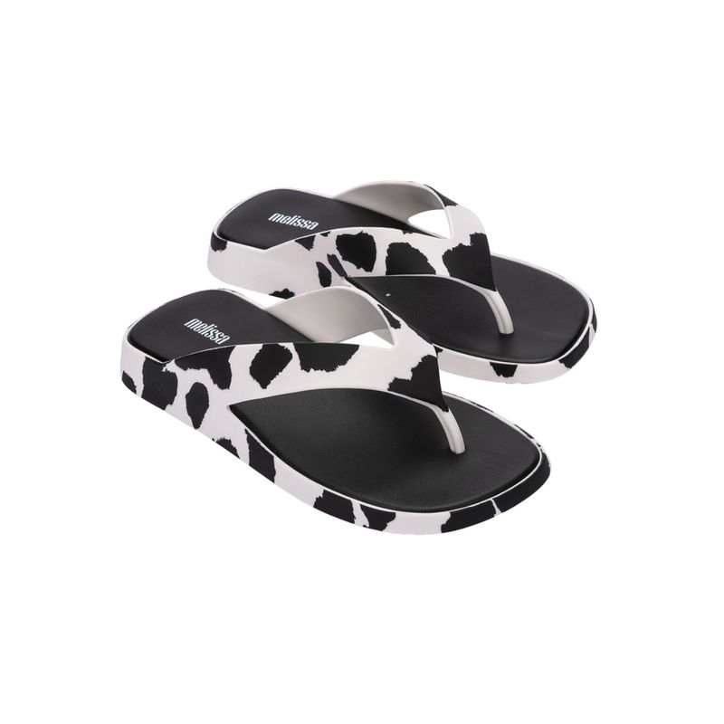 Melissa Brave Ad Black and White Solid Flipflops (UK 5)