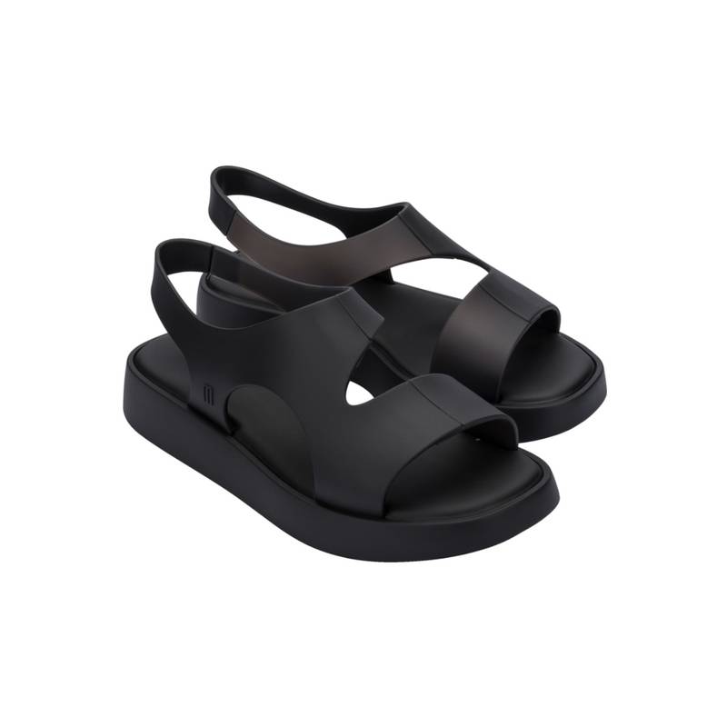 Melissa Franny Platform Ad Black Solid Sandals (UK 4)