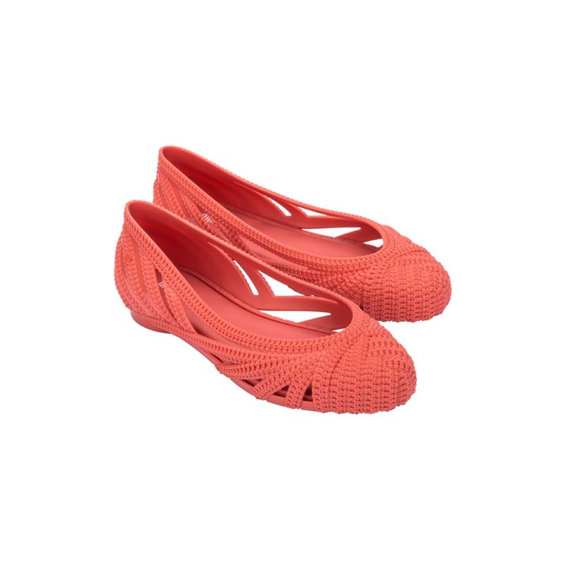 Melissa Femme Classy Ad Red Solid Ballerinas (UK 4)