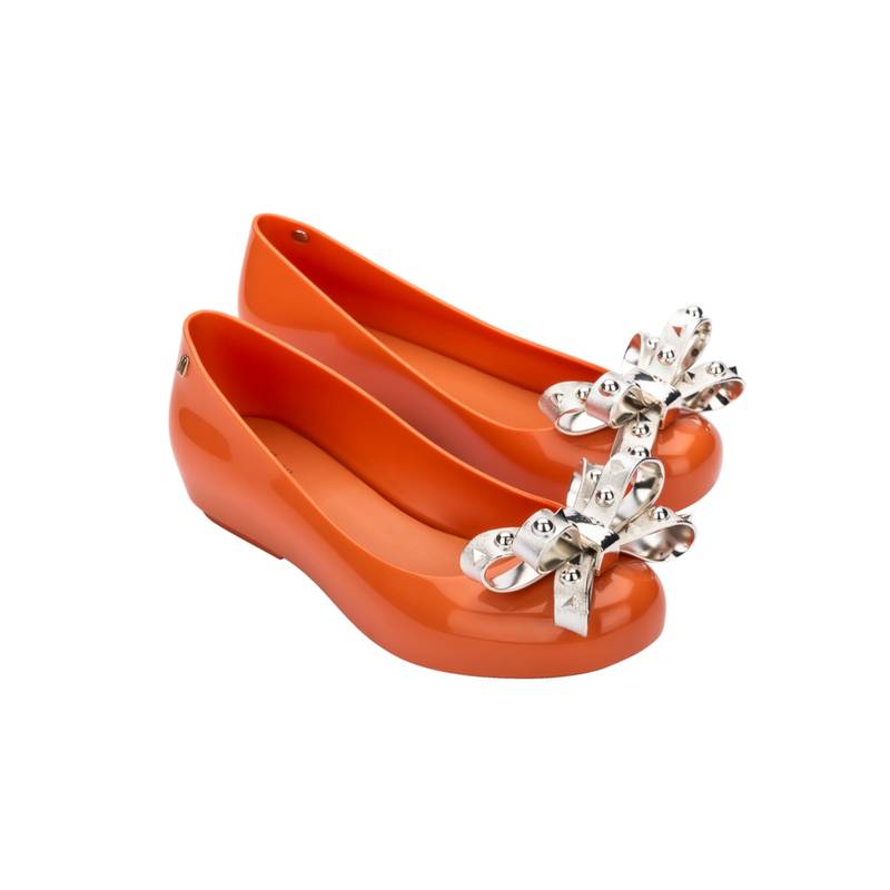 Melissa Dora Iii Ad Orange Gold Solid Ballerinas (UK 4)