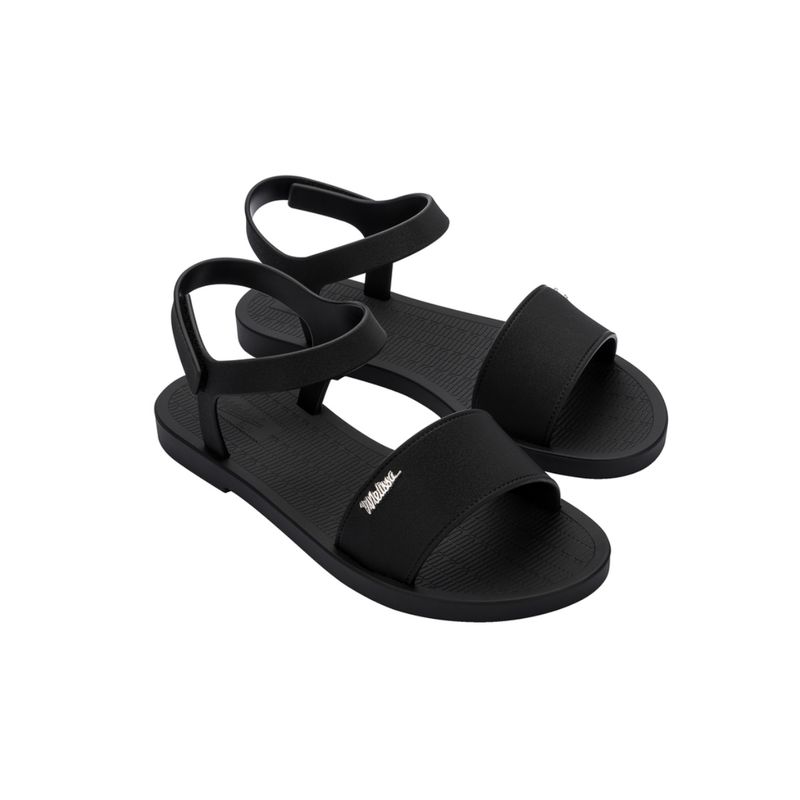 Melissa Sun Laguna Black Solid Sandals (UK 4)