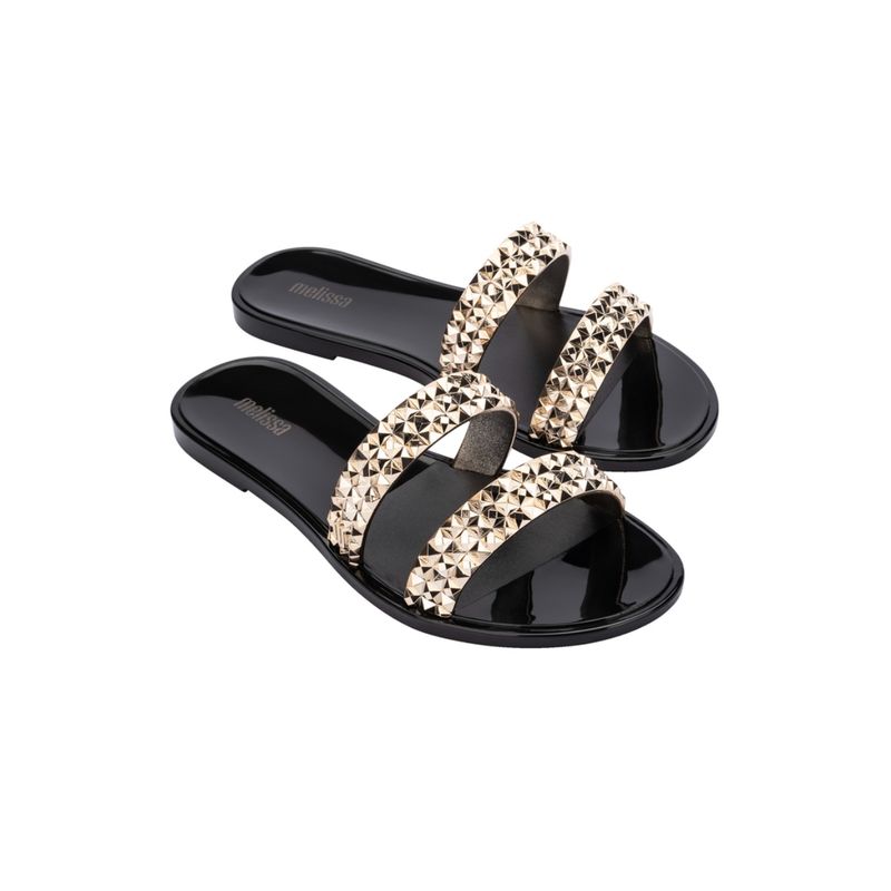 Melissa Bling Ad Black Caramel Solid Flats (UK 6)