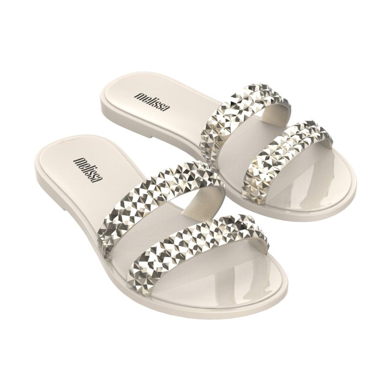 Melissa Bling Ad Beige Gold Solid Flats (UK 6)