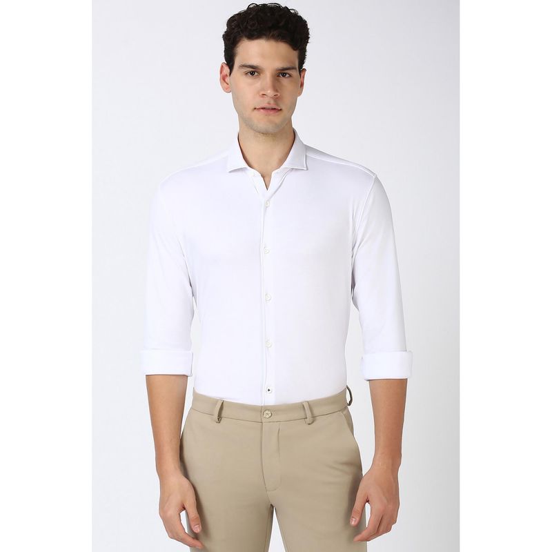 Peter England Men White Super Slim Fit Formal Shirt (44)