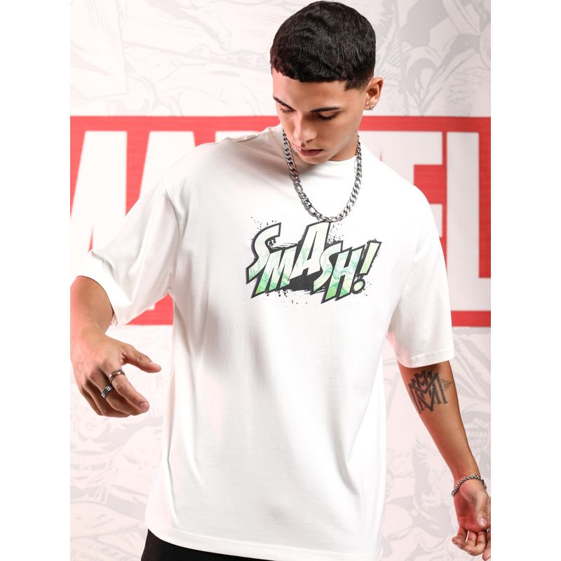 HIGHLANDER Men Hulk Round Neck Short Sleeve Oversized Drop Shoulder Tshirt (M)