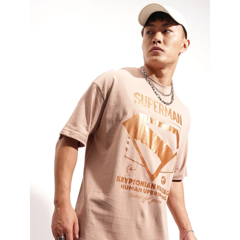 HIGHLANDER Round Neck Half Sleeve Oversized Tshirt (M)