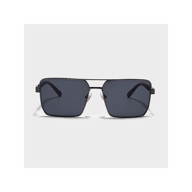 Buy IDOR Premium Metal Black Lens Square Uv Protection Sunglass