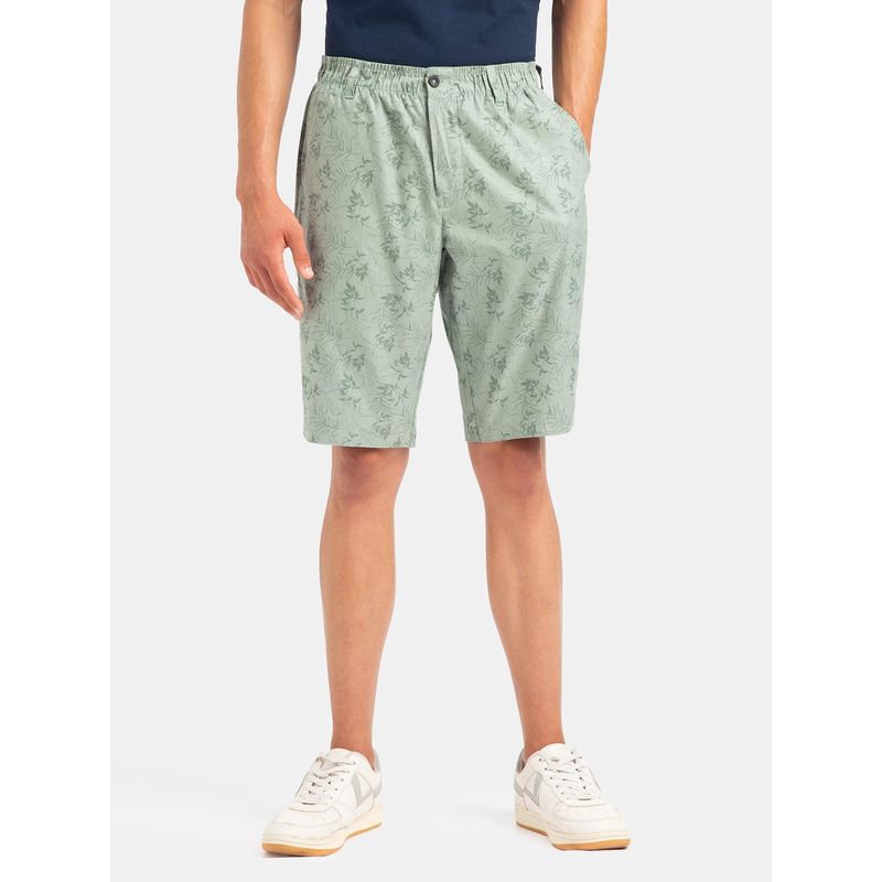 Jockey US88 Men Super Combed Mercerized Cotton Woven Fabric Shorts - Iceberg Green (L)