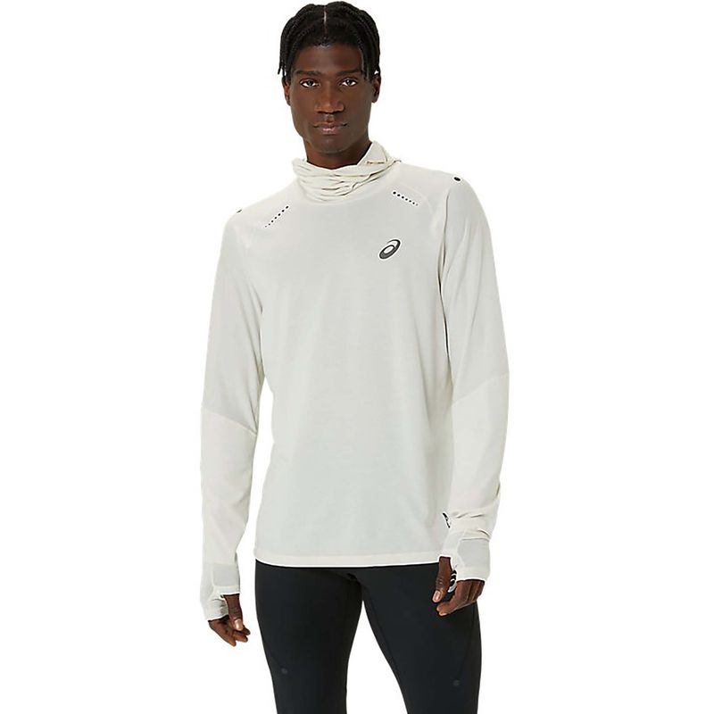 ASICS Men White Metarun Winter Ls Hoodie (XL)
