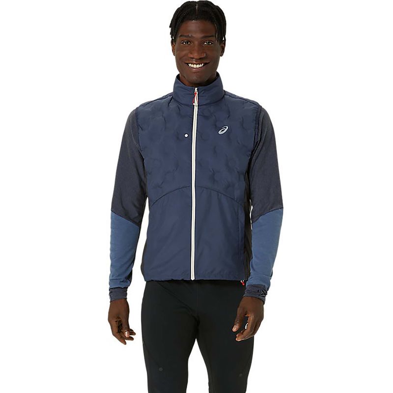 ASICS Men Blue Road Winter Jacket (L)